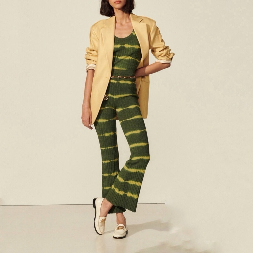 NWT Sandro light yellow Single Button Blazer Jacket